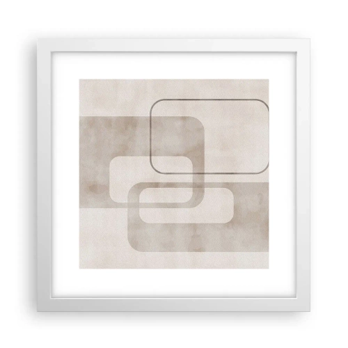 Poster in een witte lijst - Geometrische voeg - 30x30 cm