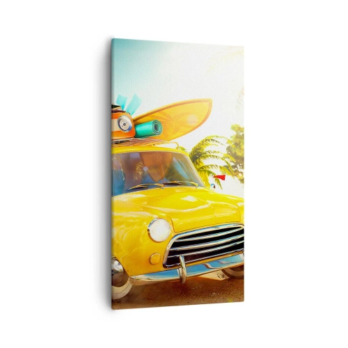 Schilderen op canvas - Een reis voor meer dan één glimlach - 55x100 cm