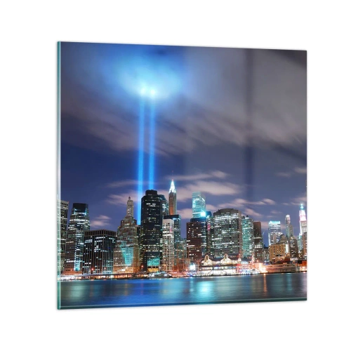 Schilderen op glas - De hemel met het licht bereiken - 60x60 cm