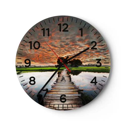 Wandklok - Klok - Strek je armen - ademen - 30x30 cm