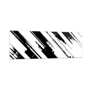 Schilderen op glas - Een intense en dynamische compositie - 90x30 cm