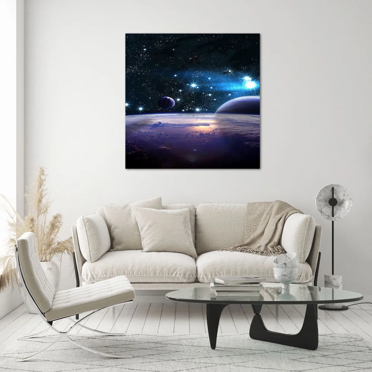 Schilderen op glas - Nog steeds alleen? - 60x60 cm