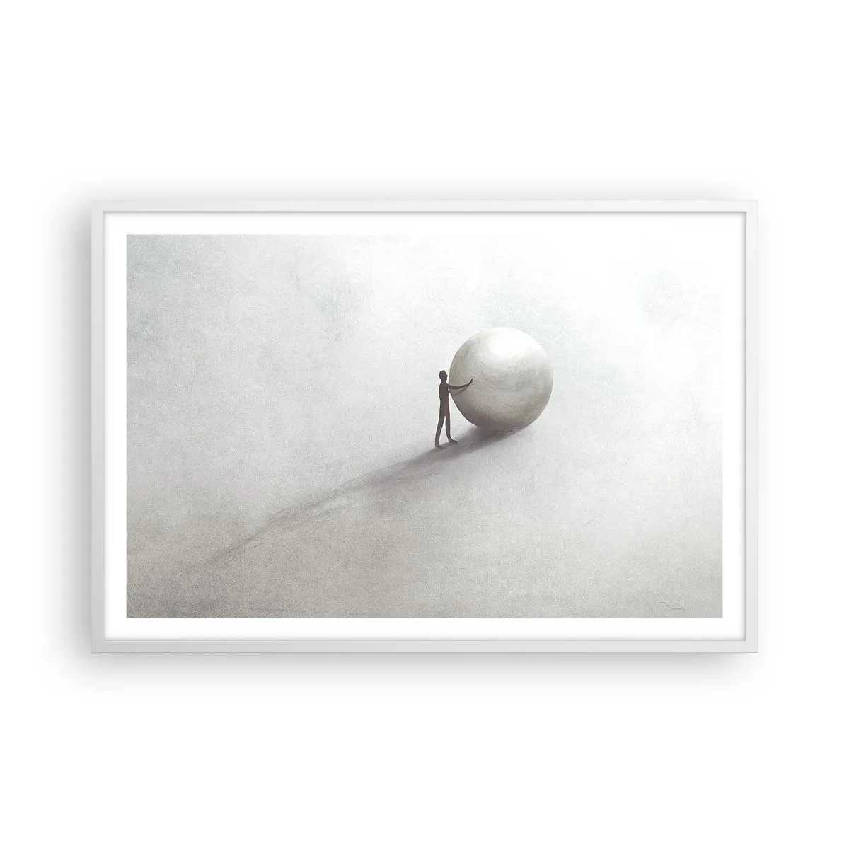 Poster in een witte lijst - Het spel van het leven - 91x61 cm