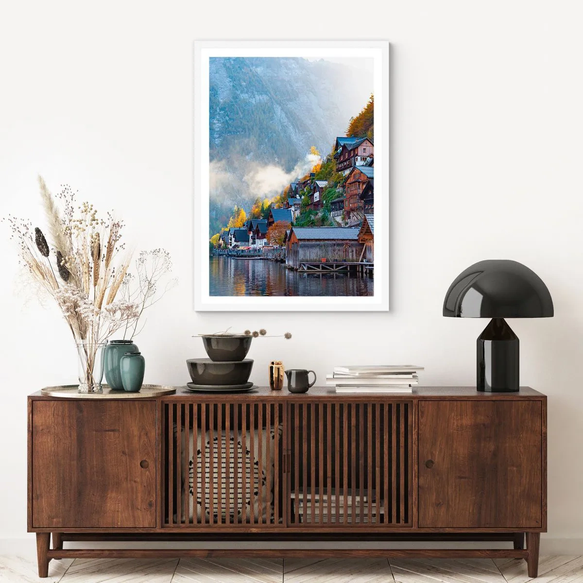 Poster in een witte lijst - Alpine sfeer - 40x50 cm