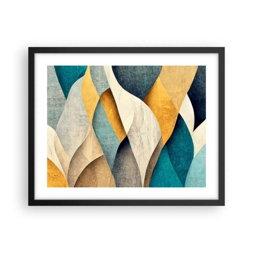 Poster in een zwarte lijst - Ritme en beweging - 50x40 cm