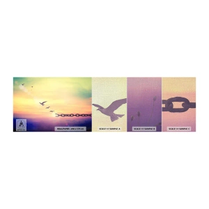 Fotobehang Monster Premium Canvas - De overwinning van vrijheid - Abstractie, Vogels, Deel - 100x30 cm