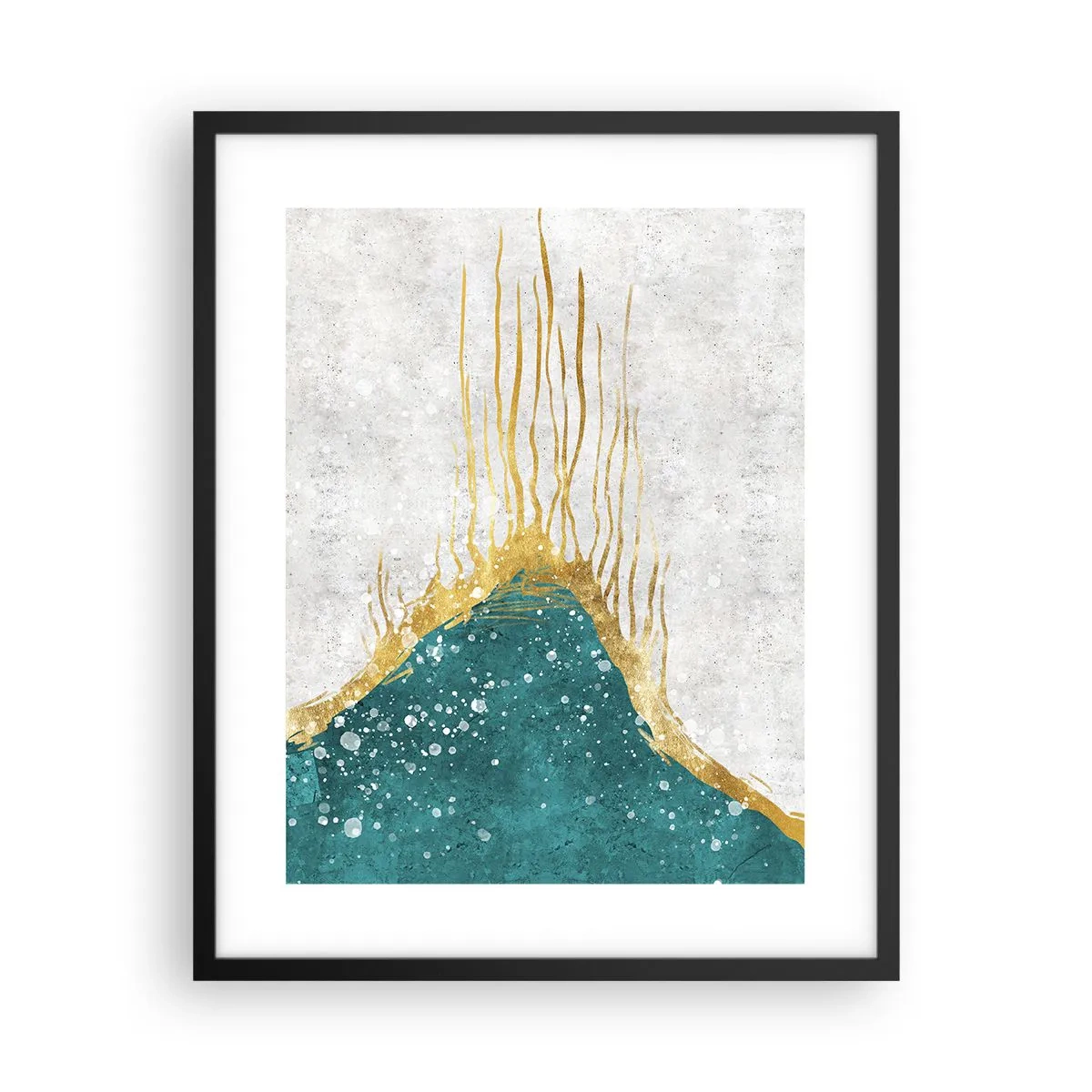 Poster in een zwarte lijst - Gouden vloed - 40x50 cm