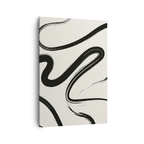 Schilderen op canvas - Zwart-wit eigenzinnigheid - 70x100 cm
