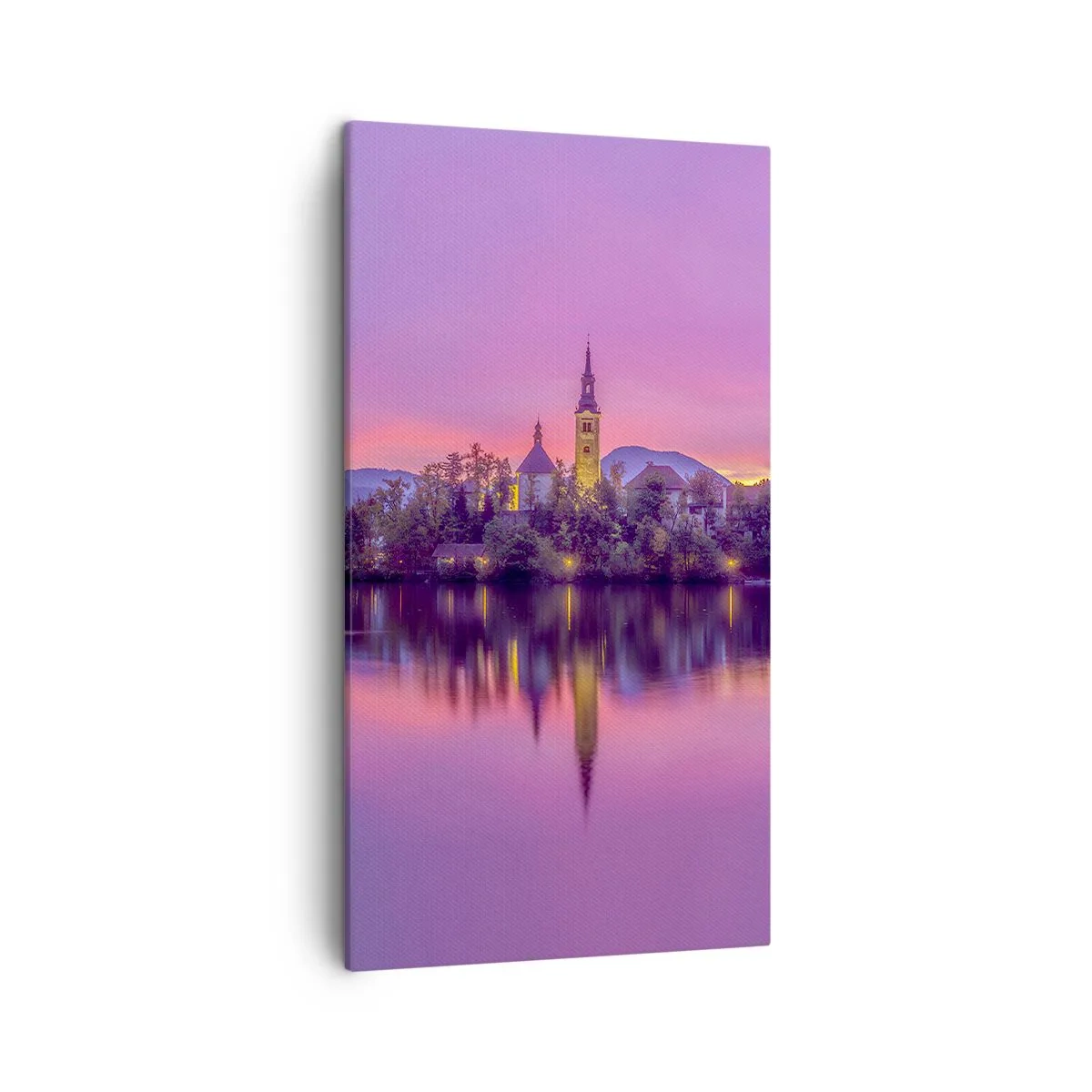 Schilderen op canvas - Een sprookjesachtig eiland in de schemering - 45x80 cm