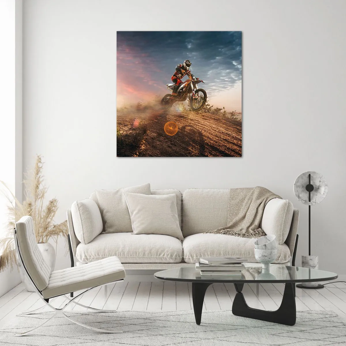 Schilderen op glas - Voor overwinning - 70x70 cm