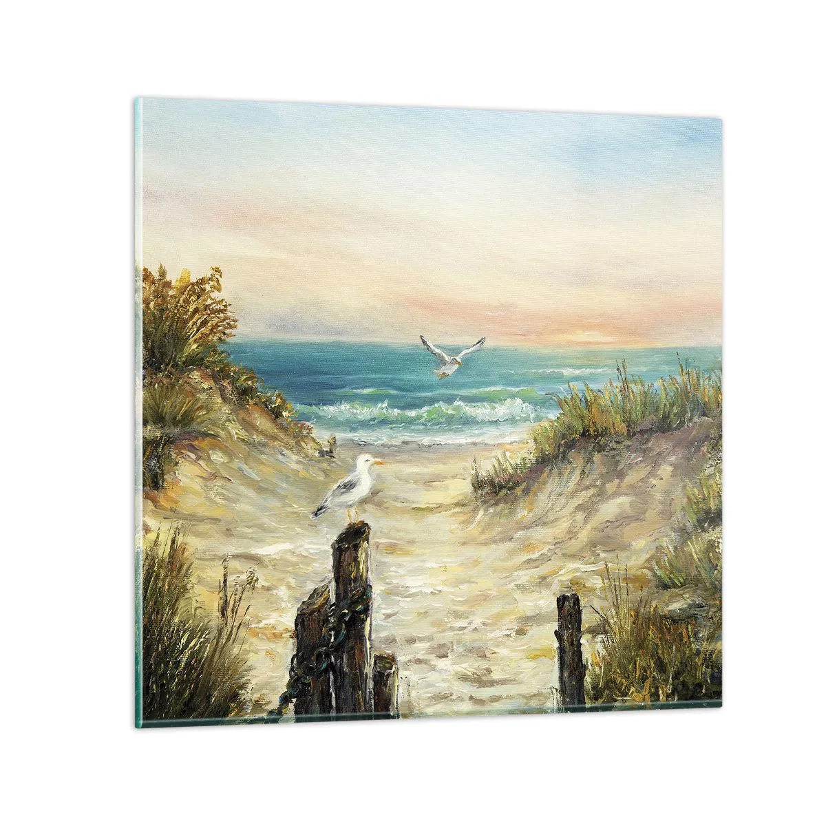 Schilderen op glas - Windstille afzondering - 50x50 cm