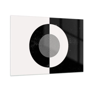 Schilderen op glas - Harmonie in zwart-wit - 100x70 cm