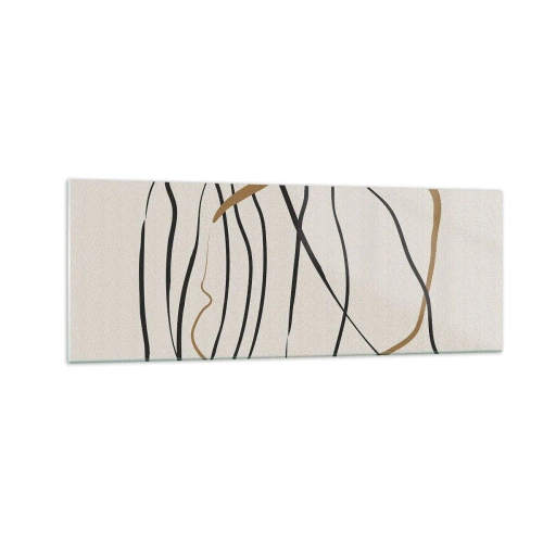 Schilderen op glas - Compositie – loopdans - 140x50 cm