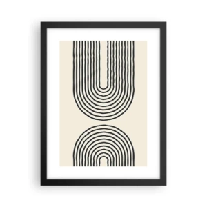 Poster in een zwarte lijst - In een ogenblik ... - 30x40 cm