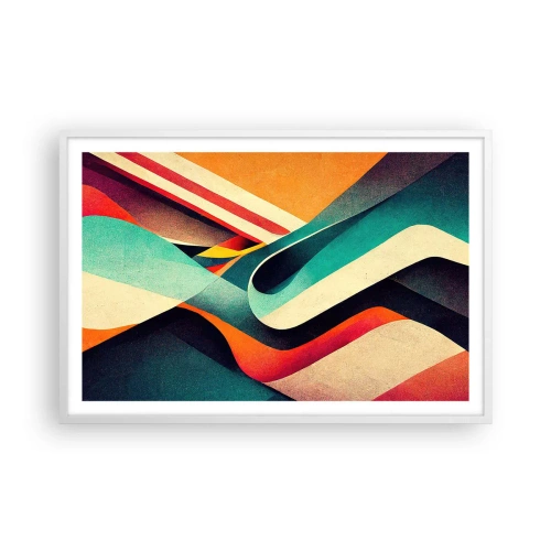 Poster in een witte lijst - Intensieve compositie - 91x61 cm