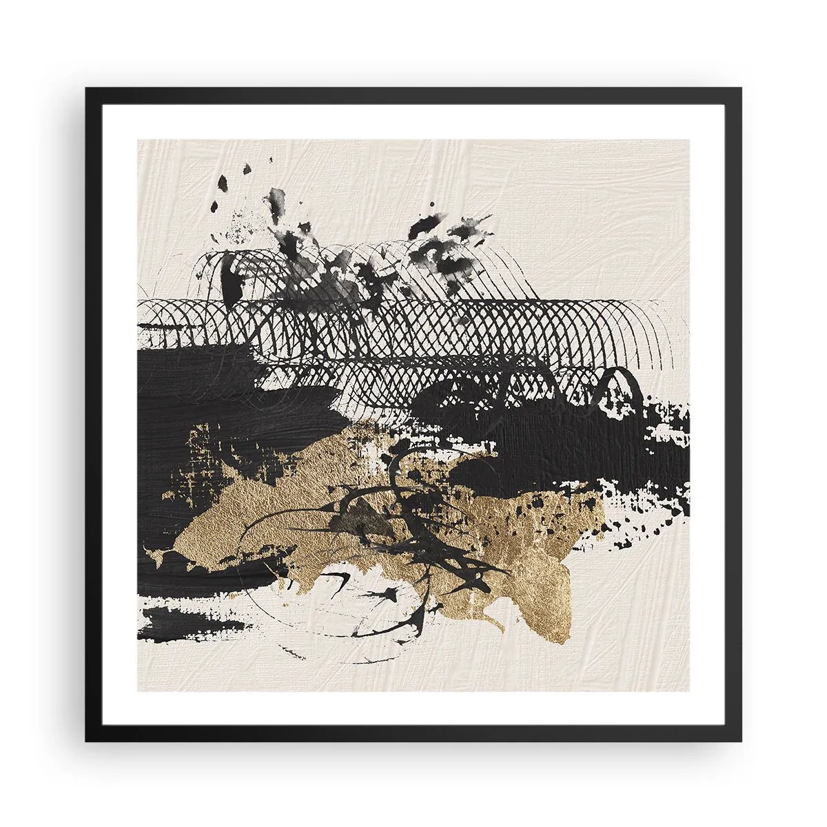 Poster in een zwarte lijst - Compositie met passie - 60x60 cm