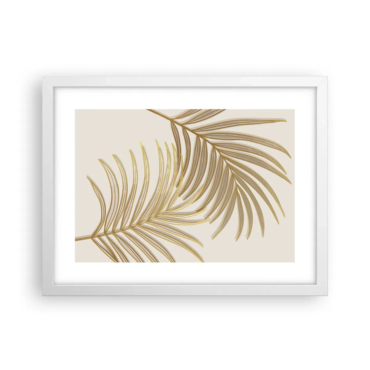 Poster in een witte lijst - Gouden Palm! - 40x30 cm