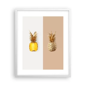 Poster in een witte lijst - Ananas voor ons - 40x50 cm