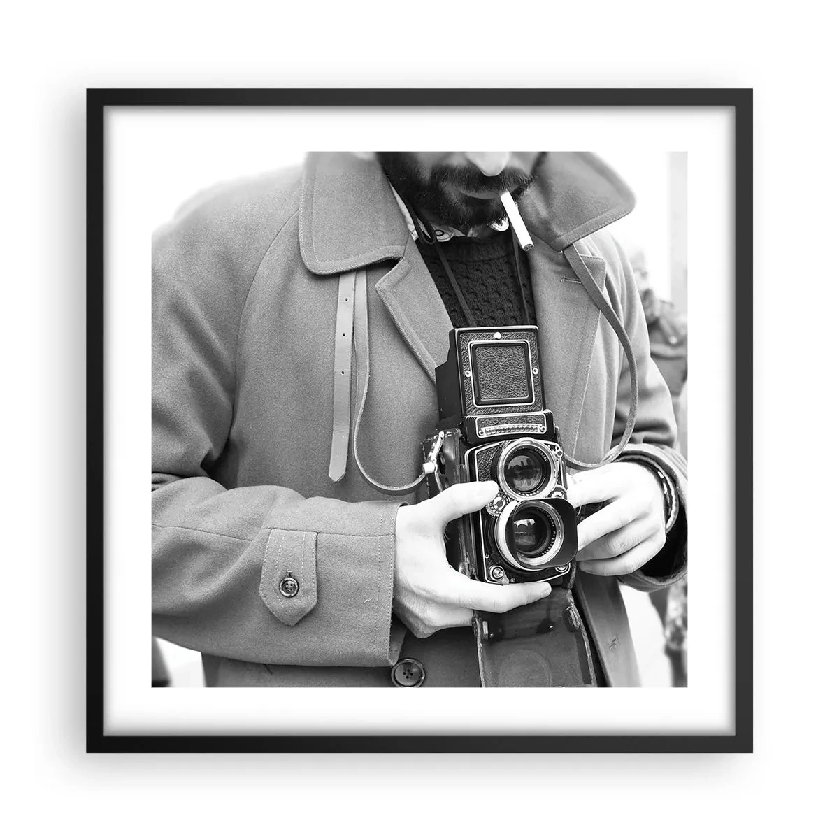 Poster in een zwarte lijst - Retro stijl - 50x50 cm