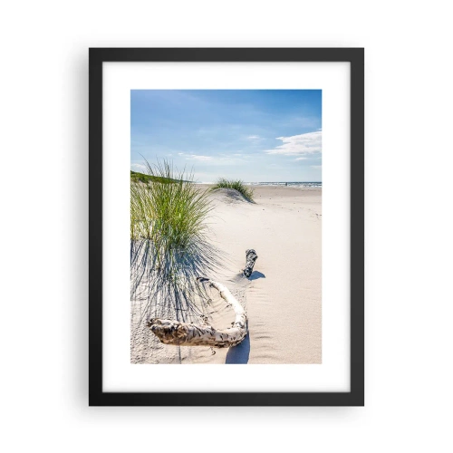 Poster in een zwarte lijst - De mooiste zandstrand? Oostzee-strand - 30x40 cm