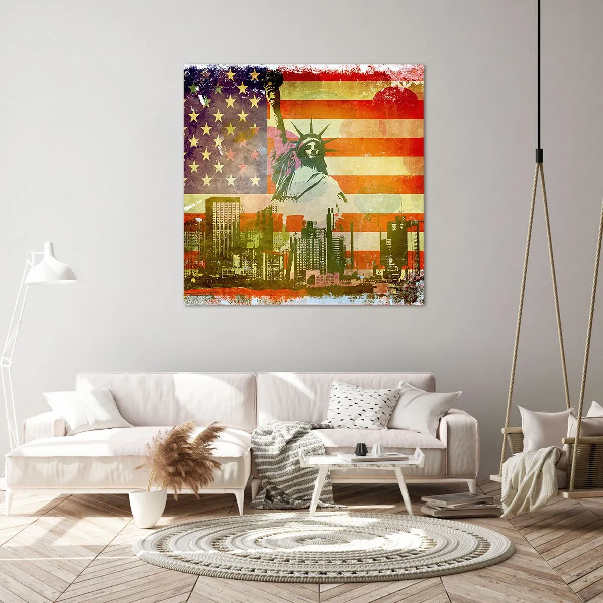 Schilderen op canvas - Viva America! - 70x70 cm