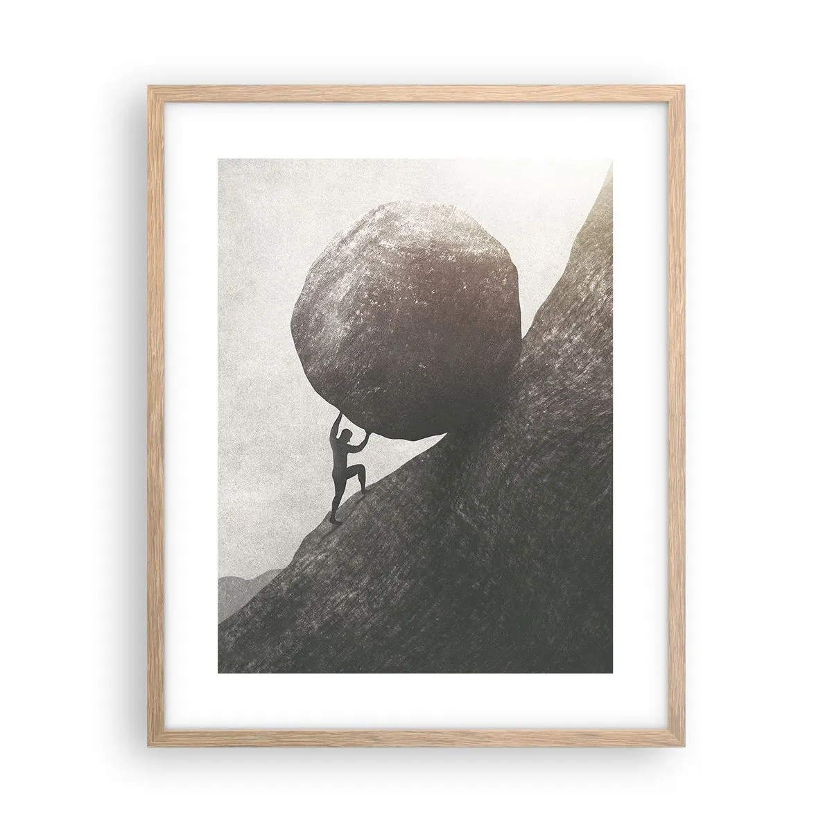 Een poster in een licht eiken lijst - Ik geloof tegen alle hoop in - 40x50 cm