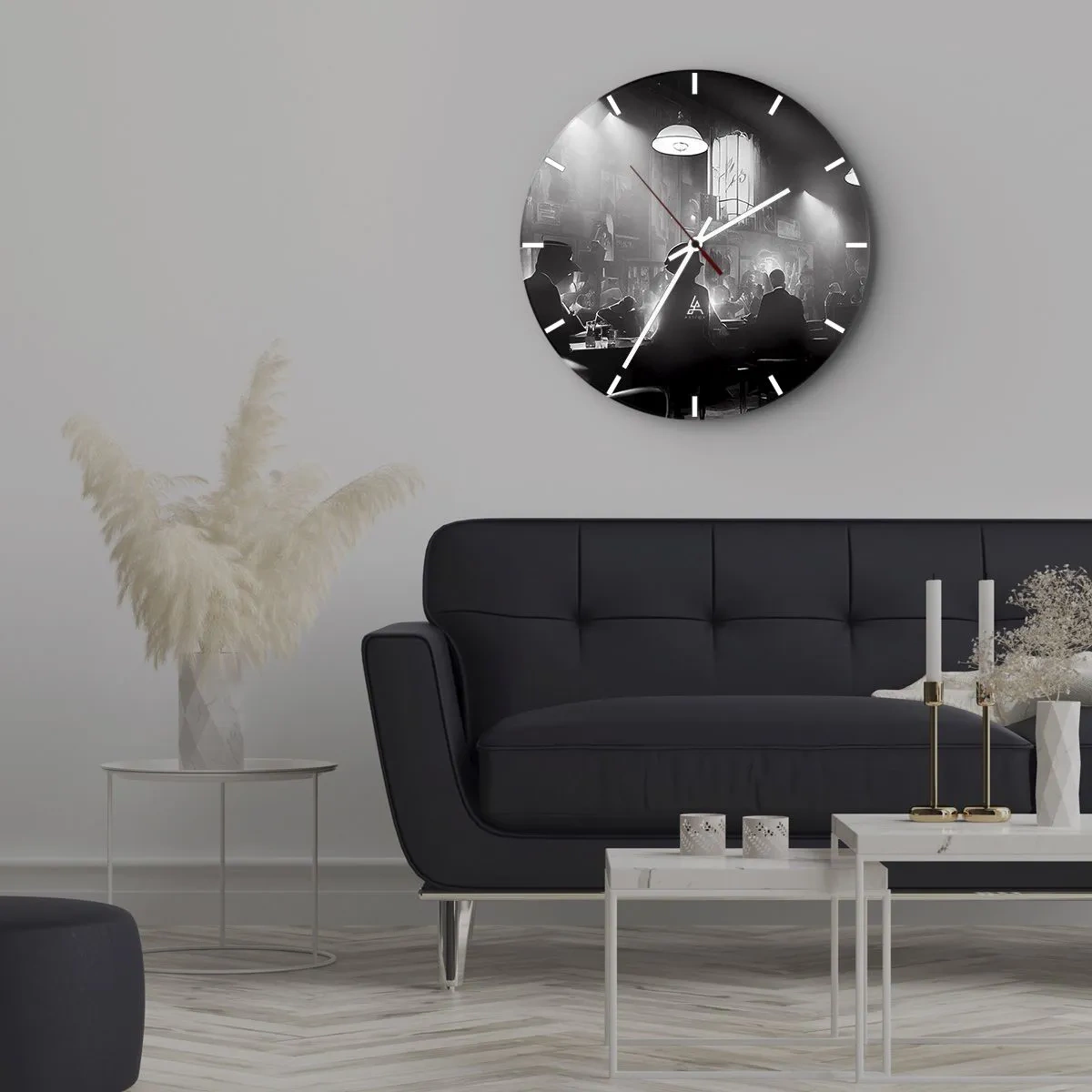 Wandklok - Klok - In jazz-sfeer - 40x40 cm