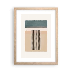 Een poster in een licht eiken lijst - Alles is oke - 30x40 cm