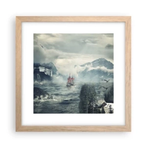 Een poster in een licht eiken lijst - In magische wateren - 30x30 cm