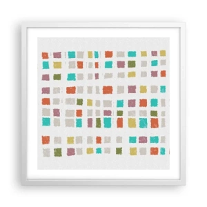 Poster in een witte lijst - Onbekend spel - 50x50 cm