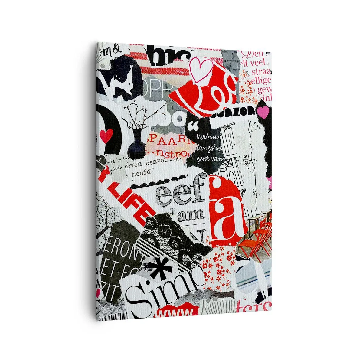 Schilderen op canvas - Hipster-collage - 50x70 cm