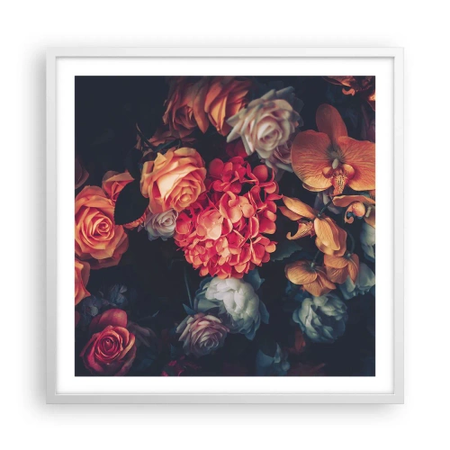 Poster in een witte lijst - Zoals bij de Hollandse meesters - 60x60 cm