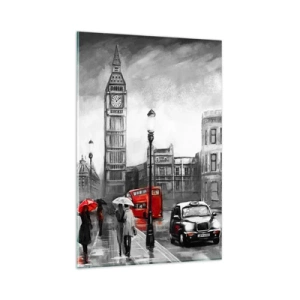 Schilderen op glas - Helemaal geen grijze stad - 80x120 cm