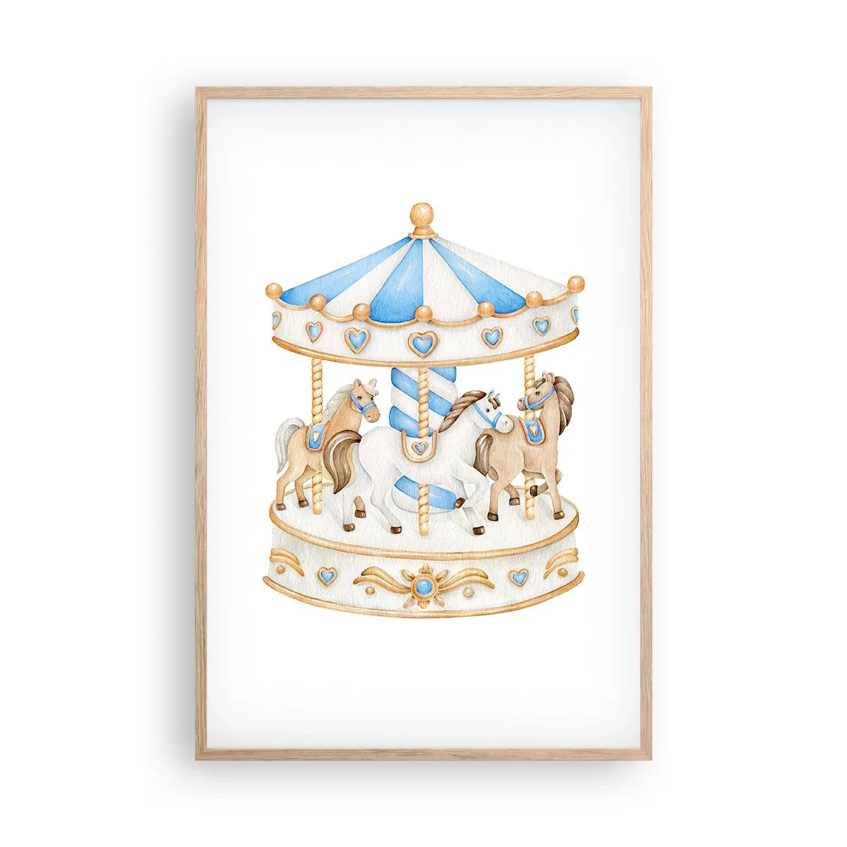 Een poster in een licht eiken lijst - Zoete jeugd - 61x91 cm