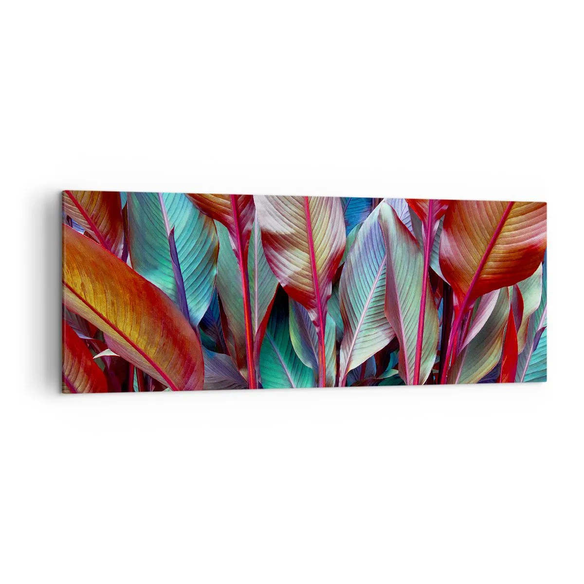 Schilderen op canvas - Een kleurrijk struikgewas - 140x50 cm