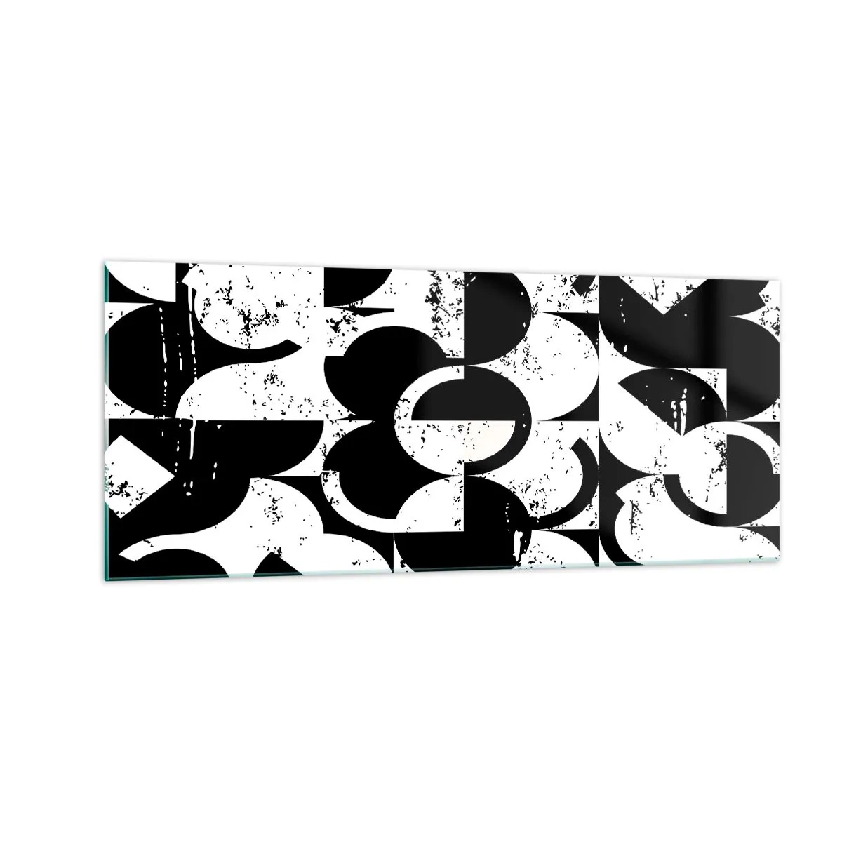 Schilderen op glas - Wit is wit en zwart is zwart - 100x40 cm