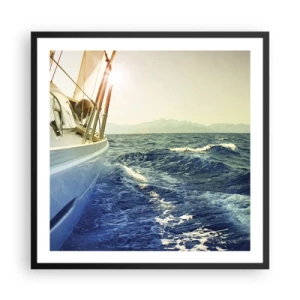 Poster in een zwarte lijst - Voor het avontuur - 60x60 cm