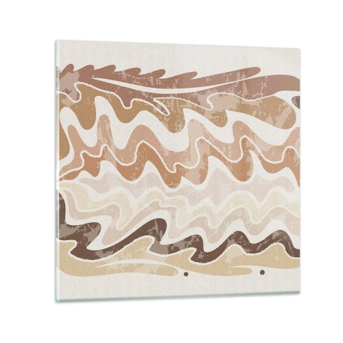 Schilderen op glas - Goede energie – goede emoties - 40x40 cm