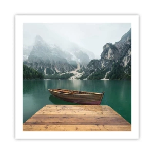 Poster - "En de trotse rotsen van het voorhoofd" - 60x60 cm