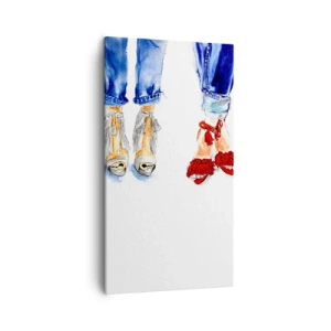 Schilderen op canvas - Misschien gaan we wandelen? - 45x80 cm