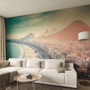 Fotobehang Premium Canvas - Eeuwige vakantie in Rio - Kust, Rio de Janeiro, Strand - 500x350 cm