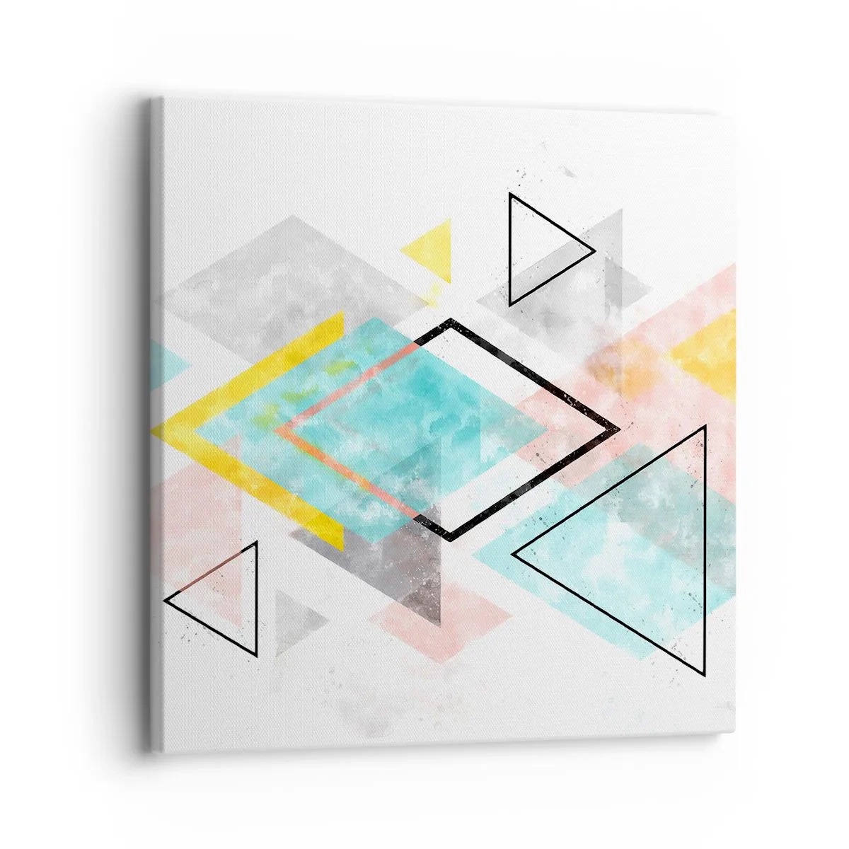 Schilderen op canvas - Geometrisch spel - 30x30 cm
