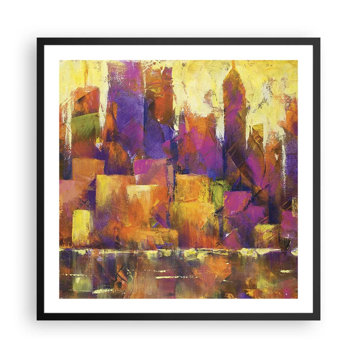 Poster in een zwarte lijst - Metropolitan compositie - 60x60 cm