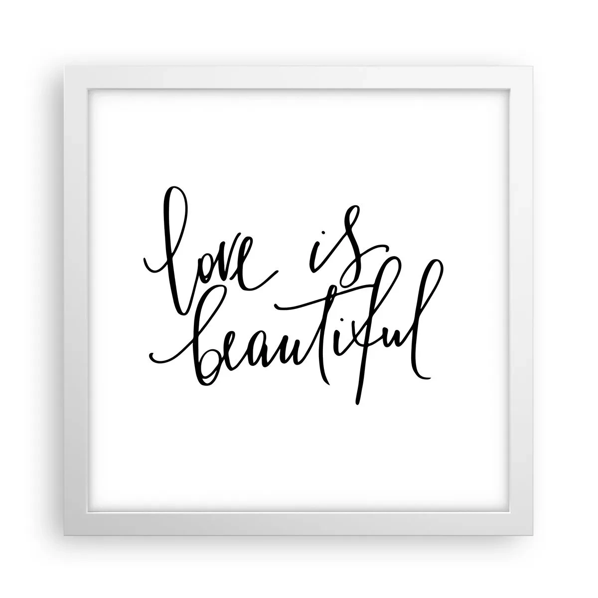 Poster in een witte lijst - Lees en herhaal - 30x30 cm