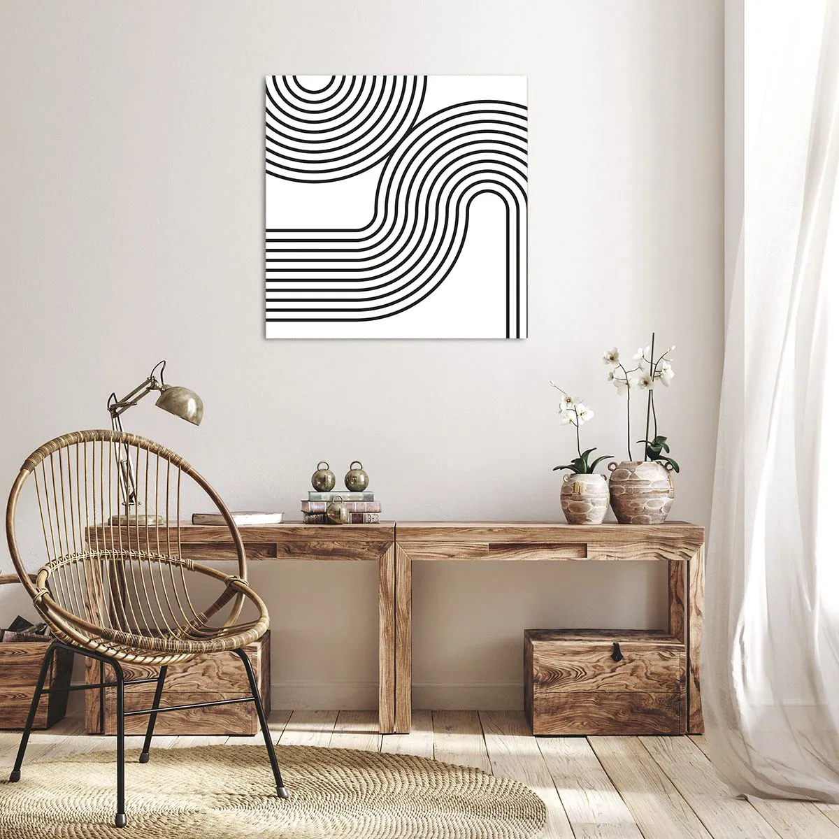 Schilderen op canvas - In de bocht - 50x50 cm