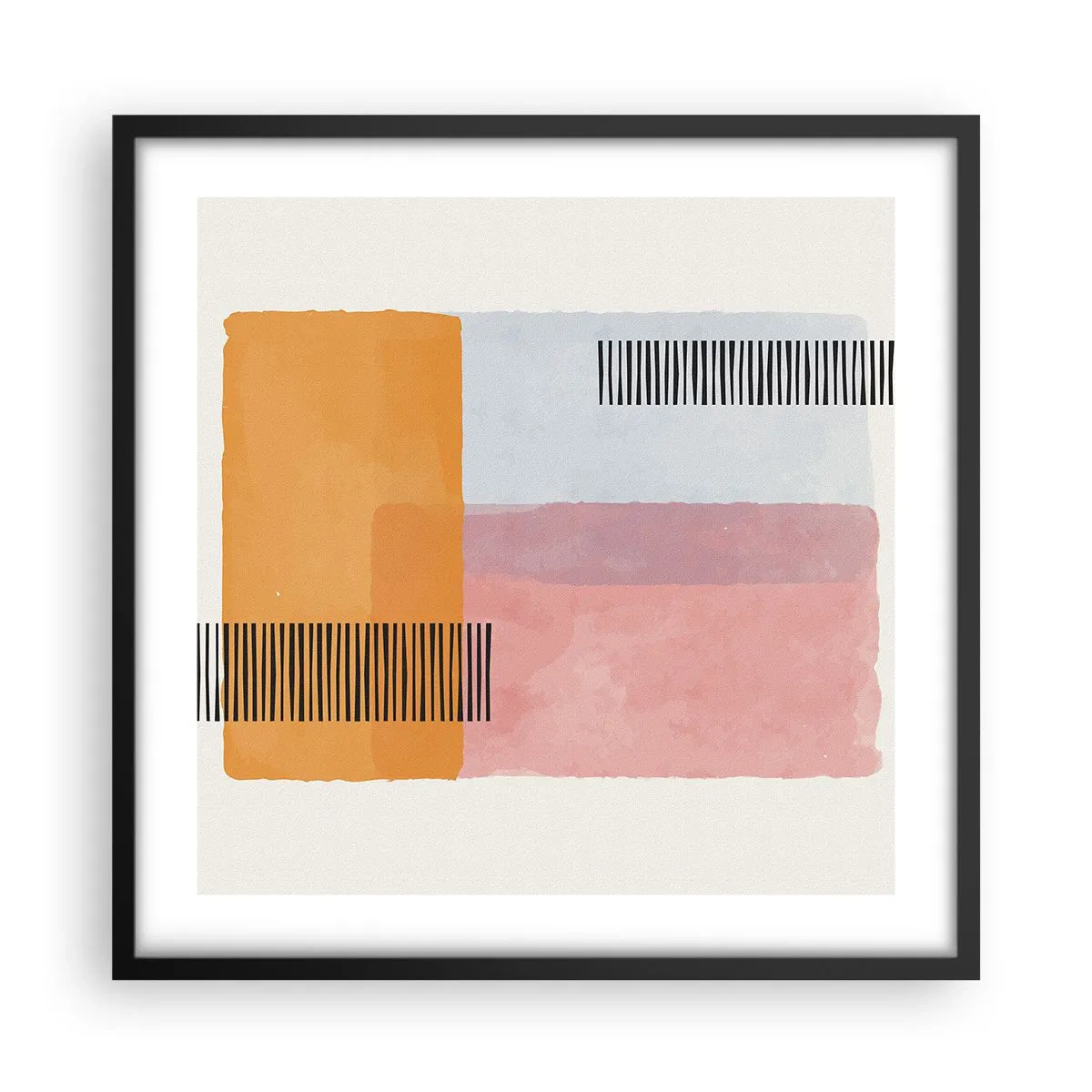 Poster in een zwarte lijst - Van hoek tot hoek - 50x50 cm
