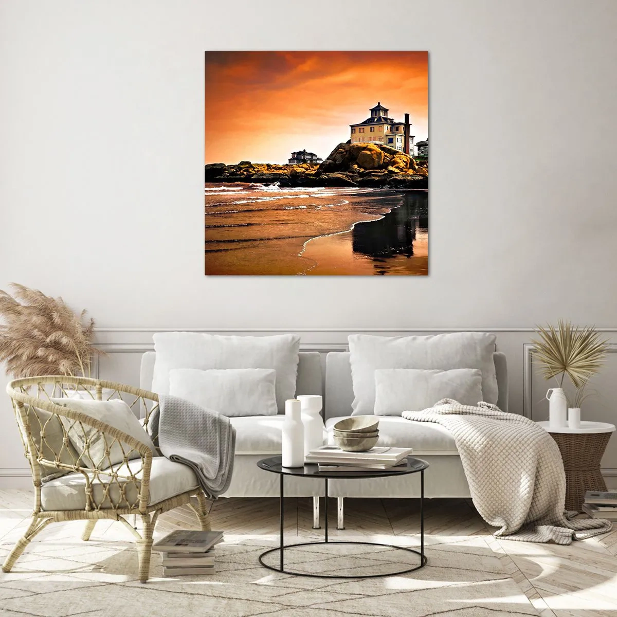 Schilderen op glas - Westkust elegantie - 70x70 cm