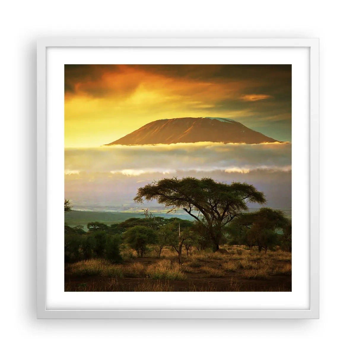 Poster in een witte lijst - Een reizigersdroom - 50x50 cm