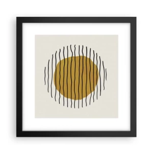 Poster in een zwarte lijst - Abstractie trillend van warmte - 30x30 cm