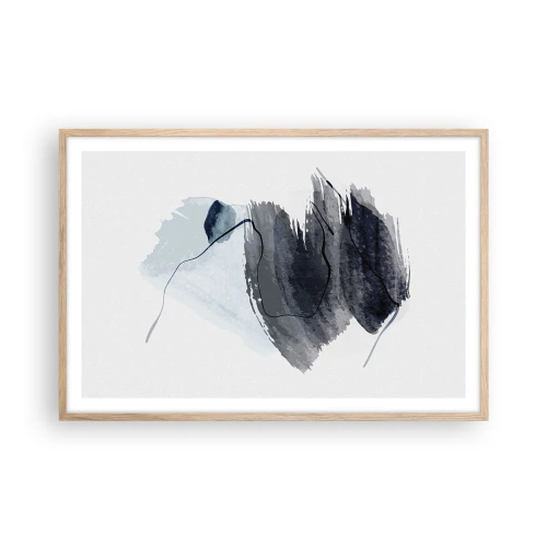 Een poster in een licht eiken lijst - Intensiteit en beweging - 91x61 cm